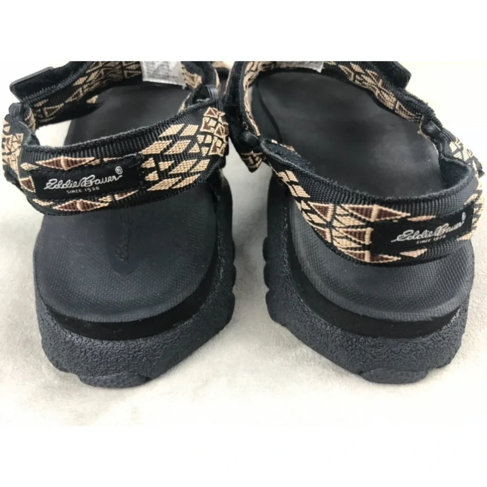 𝅺EDDIE Bauer Sport Hike Sandals Blk/Tan Sz12